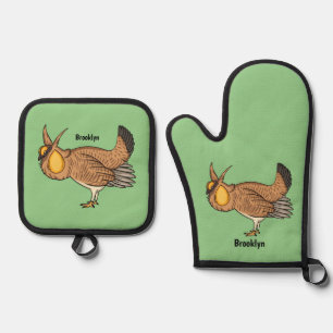 Ensemble De Gant De Cuisine Et De Manique Illustration de la bande dessinée de poulet de pra