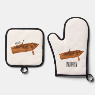Ensemble De Gant De Cuisine Et De Manique Illustration d'un bateau à roues
