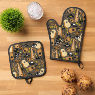 Ensemble De Gant De Cuisine Et De Manique Mariachi Band Oven Mitt et Pot Holders