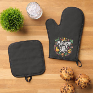 Ensemble De Gant De Cuisine Et De Manique Mariachi Vibes Uniquement Mexique Amateurs de musi