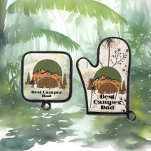 Meilleur Papa Campeur Forêt Bois Tente Fête des Pè