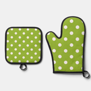Ensemble De Gant De Cuisine Et De Manique Motif à pois