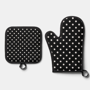 Ensemble De Gant De Cuisine Et De Manique Motif à pois