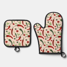 Motif chili | Manique de four