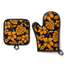 MOTIF DE BIKINI ROSE EN NOIR/ORANGE