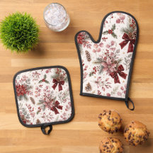 Motif floral de Noël élégant vintage