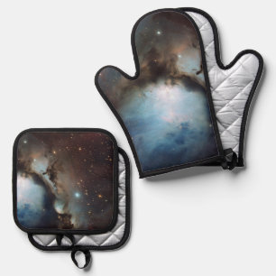 Ensemble De Gant De Cuisine Et De Manique Nébuleuse d'Orion Messier 78 Photo de l'espace rée