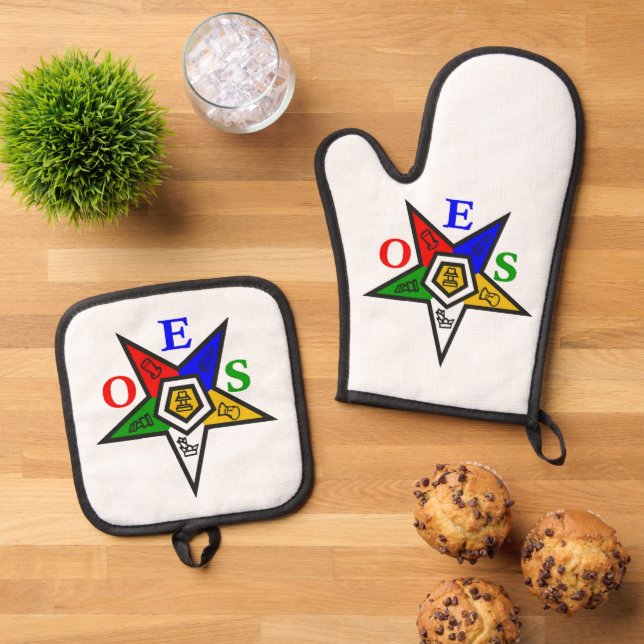 ENSEMBLE DE GANT DE CUISINE ET DE MANIQUE OES (De haut en bas)