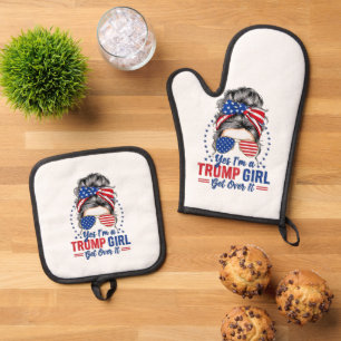 Ensemble De Gant De Cuisine Et De Manique Oui, je suis une fille de Trump qui s'en remet
