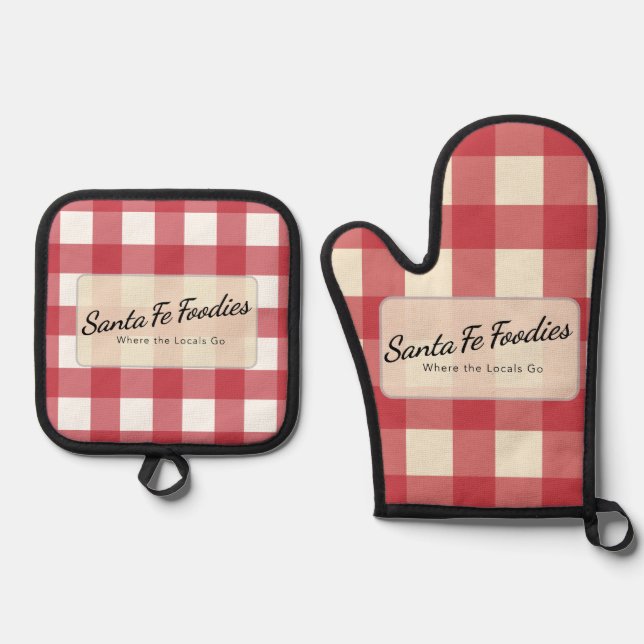 Ensemble De Gant De Cuisine Et De Manique Oven Mitt and Pot Holder Set (Recto)