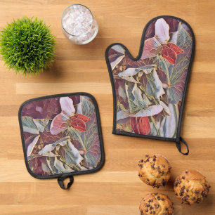 ENSEMBLE DE GANT DE CUISINE ET DE MANIQUE PEA DOUCE