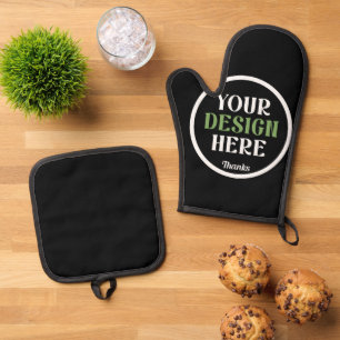 Ensemble De Gant De Cuisine Et De Manique personnalisé, unique, élégant et minimaliste