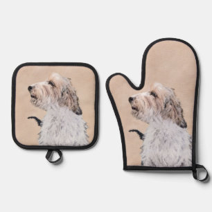 Ensemble De Gant De Cuisine Et De Manique Petit Basset Griffon Vendéen Peinture PBGV Chien A