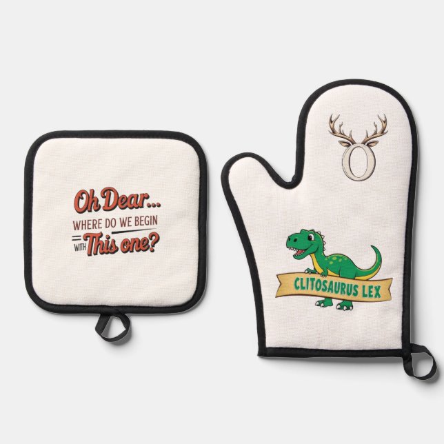 Ensemble De Gant De Cuisine Et De Manique Pot-Pot-Mitts (Recto)