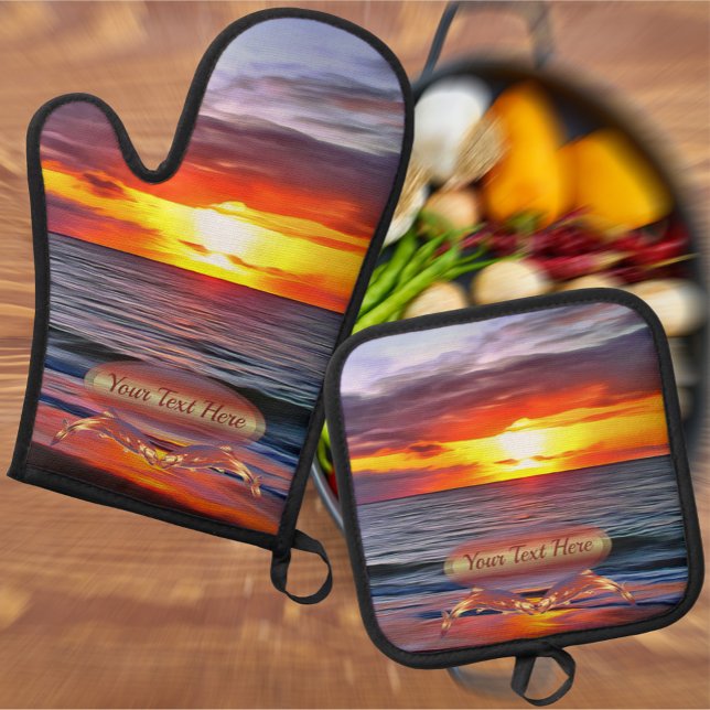 Ensemble De Gant De Cuisine Et De Manique Puerto Sunset 1739 (Créateur téléchargé)