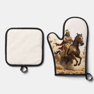 Ensemble De Gant De Cuisine Et De Manique Ramsès II menant la bataille de Kadesh