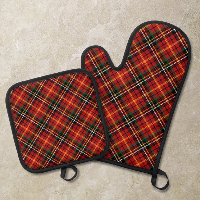 Ensemble De Gant De Cuisine Et De Manique Rouge (Créateur téléchargé)