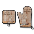 Rustic Wood Daisy Monogram Cook Nom Cuisine