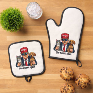 Ensemble De Gant De Cuisine Et De Manique Sauvez les animaux de compagnie Trump Election