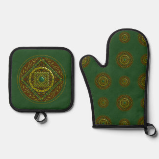 Ensemble De Gant De Cuisine Et De Manique Taurus Mandala
