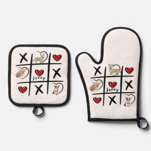 Ensemble De Gant De Cuisine Et De Manique Tic-Tac-Toe Pet Lover Photos et nom