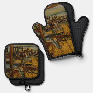 Ensemble De Gant De Cuisine Et De Manique Toutes les grandes peintures commencent avec une s