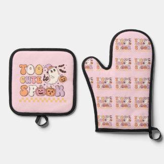 Ensemble De Gant De Cuisine Et De Manique Trop mignon pour parler Halloween