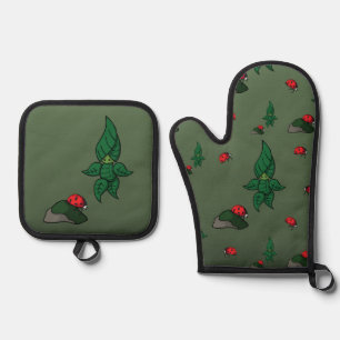 Ensemble De Gant De Cuisine Et De Manique Une promenade dans les bois