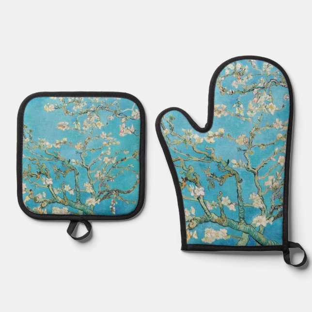 Ensemble De Gant De Cuisine Et De Manique Vincent van Gogh - Floraison des amandiers (Recto)