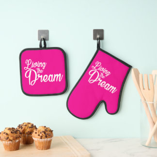 Ensemble De Gant De Cuisine Et De Manique Vivre Le Rêve Inspiration Motivationnelle