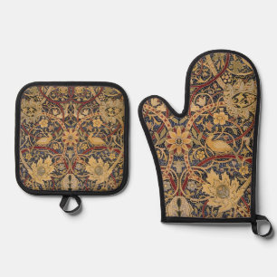 Ensemble De Gant De Cuisine Et De Manique William Morris Bullerswood Tapisserie Faux
