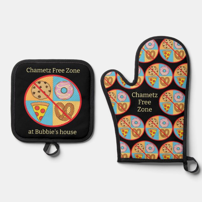 Ensemble De Gant De Cuisine Et De Manique Zone franche de Chametz (Recto)