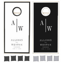 Ensemble de jeu minimaliste Mariage Cornhole perso
