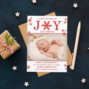 Ensemble De Joy Noël Faire-part de naissance