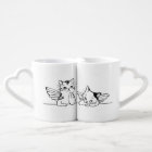 Ensemble de la tasse de l'amant de chaton d'ange