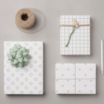 Ensemble de papier cadeau coordonné moderne au sag