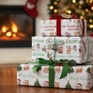 Ensemble de papier d'emballage de Noël