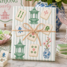 Ensemble de papier d'emballage Mahjong Seersucker