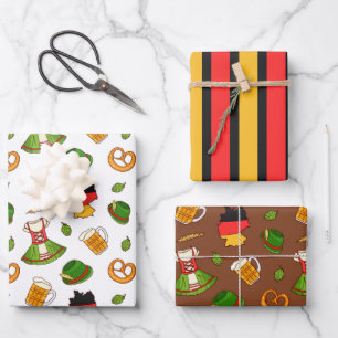 Ensemble de papier d'emballage Oktoberfest alleman