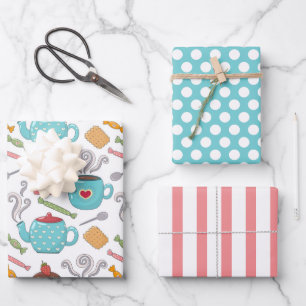 Ensemble de papier d'emballage pour le thé et les 
