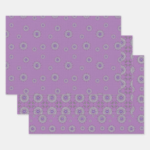 Ensemble de papier d'enveloppement d'argent Imagin