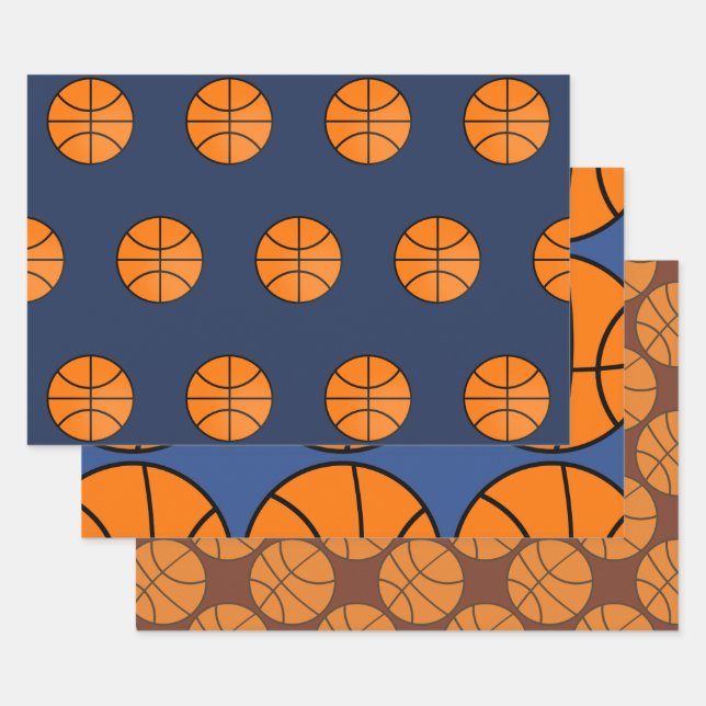 Ensemble de papier d'enveloppement de basket (Lot)
