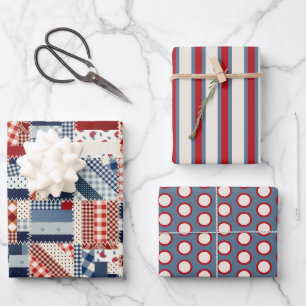 Ensemble de papier d'enveloppement de courtepointe
