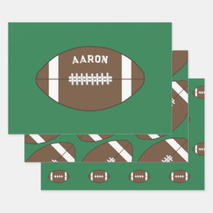 Ensemble de papier d'enveloppement de football per