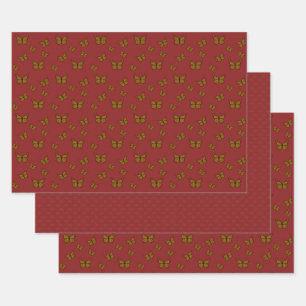 Ensemble de papier d'enveloppement de monarque chi