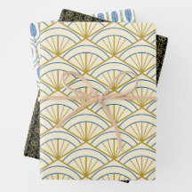 Ensemble de papier d'enveloppement géométrique Art