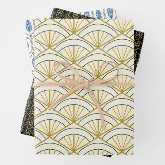 Ensemble de papier d'enveloppement géométrique Art