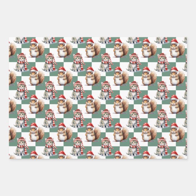 Ensemble de papier d'enveloppement pour animaux de (Devant)
