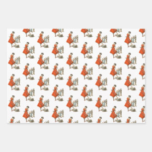 Ensemble de papier pour enveloppement de Krampus f