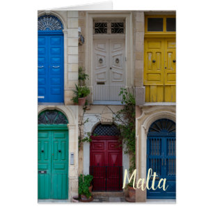 Ensemble de portes colorées à Malte